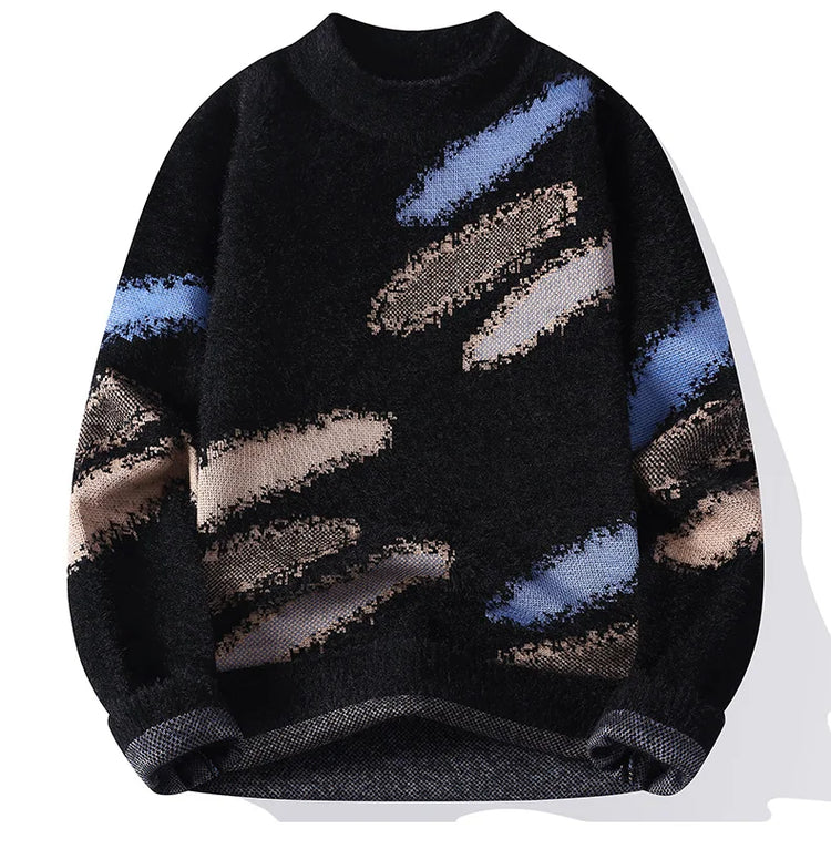 Men's New Fall and Winter Sweater Bottoming Shirt Men's O Neck Design Comfortable Lazy Windproof Warm Pullovers Men's R126