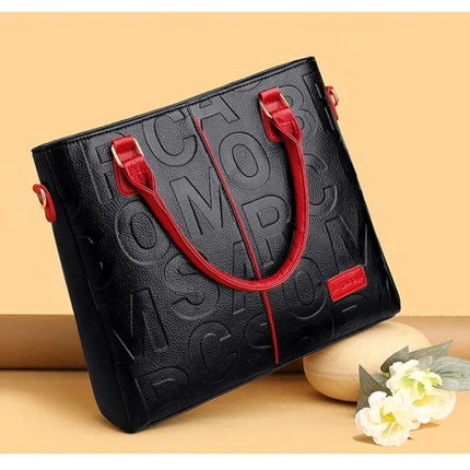 Ladies Large Capacity Leather Shoulder Bag 2025 New Style Urban Simple Tote Bag Women's Single Shoulder Bag Daily Match PlatiNum