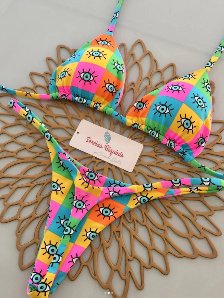 Micro Bikini 2026 Costume da bagno donna Nuovo costume da bagno sexy Halter Bikini Set brasiliano Biquini Perizoma femminile Beachwear Party Wear platinumshop