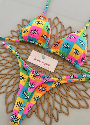 2026 Costume da bagno bikini da donna Costume da bagno sexy con lacci in tinta unita diviso da donna