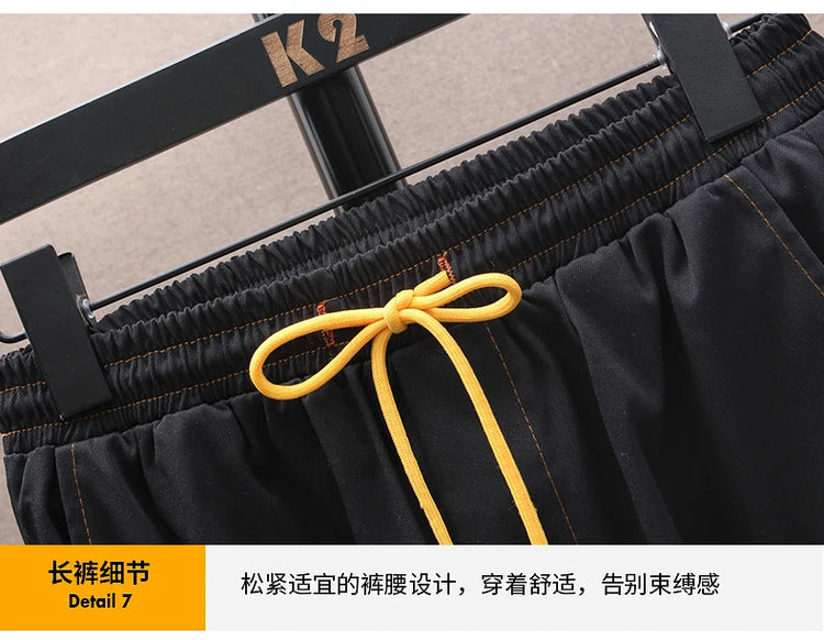 Spring Casual Men Sets Two Pieces Fashion Korean Trend Hooded Jacket + Pants Autumn Baseball Uniform Suit Man Outfit