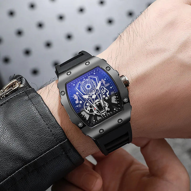 1/2PCS Casual cinturino in silicone orologi sportivi da uomo di lusso quadrante grande orologio al quarzo da uomo Reloj Hombre (senza scatola) platinumshop
