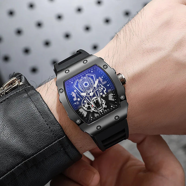 1/2PCS Casual cinturino in silicone orologi sportivi da uomo di lusso quadrante grande orologio al quarzo da uomo Reloj Hombre (senza scatola) platinumshop