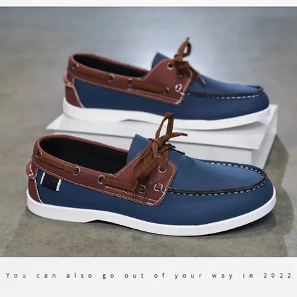 Mocassini da uomo Design Scarpe da barca Pelle PU Alta qualità Comodo Slip-On Morbido Piatto Versatile Scarpe da guida alla moda Mocassini