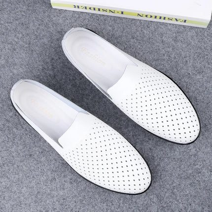 Scarpe da uomo in vera pelle Casual formali mocassini da uomo mocassini estate italiana traspirante Slip on scarpe da barca maschili Over Size 50 51