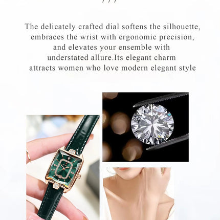 POEDAGAR Rettangolo Orologi da donna di lusso Impermeabile Data Orologio da donna in pelle Elegante orologio da polso da donna al quarzo moda Reloj regalo platinumshop