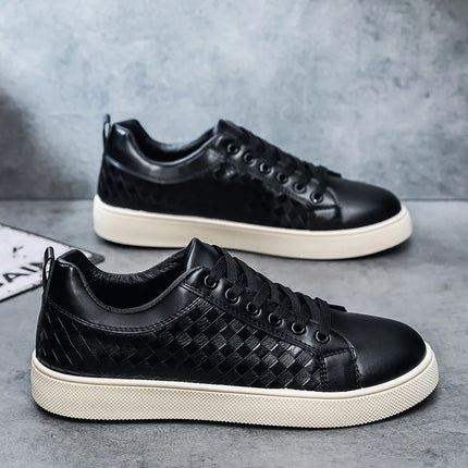 New Spring Autumn Low Cut Men's Board Shoes Fashion Lightweight Plaid Men's Casual Single Shoes