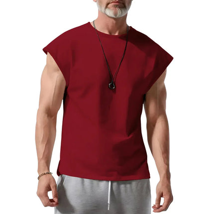 Amazon cross-border men's clothing summer new sleeveless t-shirt youth casual loose thin vest men PlatiNum