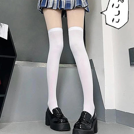 1/2 paia dolce sopra il ginocchio calzini lunghi donne ragazze sexy nylon calzini al polpaccio calze autoreggenti legging JK Lolita collant cosplay