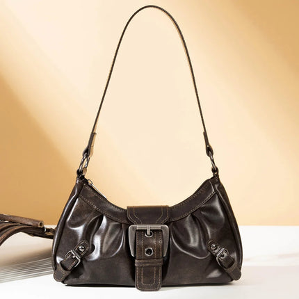 Nuova Borsa Sottospalla in Pelle da Donna, Borsa a Tracolla Trendy per Signore