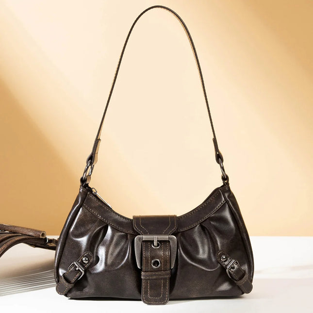 Nuova Borsa Sottospalla in Pelle da Donna, Borsa a Tracolla Trendy per Signore