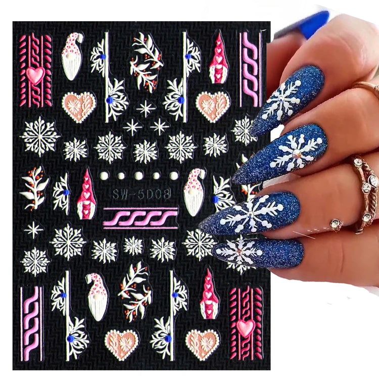 80-90pcs/jar Hollow Out Gold Nail Glitter Sequin Snow Flakes 8/10mm Mixed Metal Snowflakes 2023 DIY Snow Flake Manicure Decor 2028