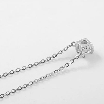 Hot 925 Sterling Silver 14k Gold Plated Necklace Versatile Sparkling Zircon Choker Clavicle Chain for Women Wedding Jewelry PlatiNum