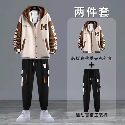 2022 Spring Autumn Men's Sets Print Tracksuit Men 2 Pieces Set Hoodies+Sweatpants Japan Fashion Men Clothing Jogging Sets Men