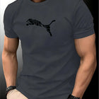 T-shirt con stampa leopardata volpe moda uomo nuova estate di lusso girocollo tendenza casual Y2K T-shirt sportiva fitness di fascia alta di alta qualità