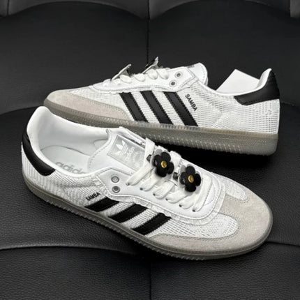 Adidas Originals Samba OG Donna Retro Lace Flower Bianco Nero Tedesco Training Casual Low Top Skateboarding Sneakers-IH3371