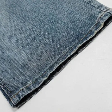 Jeans Vintage da Donna, Stile Americano Retrò, Gamba Larga Y2k, Vita Alta, Blu Chiaro, Pantaloni da Cowboy