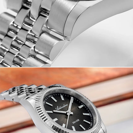 ADDIESDIVE Watch For Men Sapphire Glass Luminous 10Bar Diving Jubilee Strap 316L Stainless Steel VH31 Movement Quartz Watch