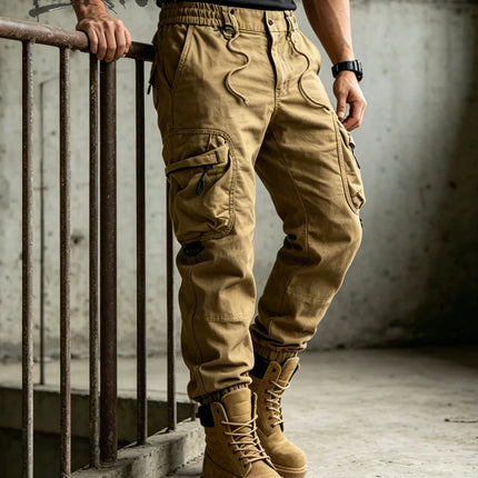 Mens Cargo Pants Autumn Winter Casual Mens Pant Baggy Regular Cotton Trousers Male Combat Military Tactical Pants Multi Pockets