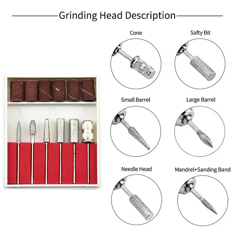 2000 Series Electric Nail Filing Machine, Smooth high rotating speed for acrylic soak-off removal and sidewall buffing, Professional Manicure Pedicure Polisher for daily nail studio detailed shaping work