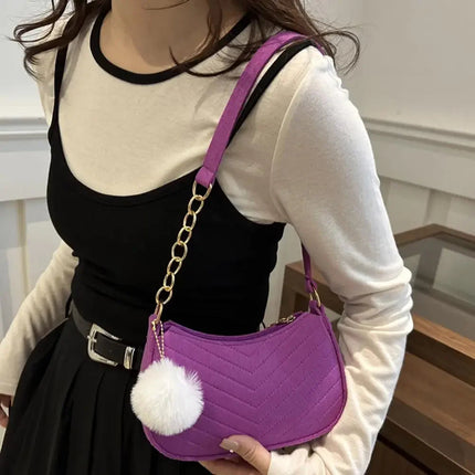 Mini Women Shoulder Bags Fashion Felt Women's Bag Design Advanced Underarm Handbags Mini Saddle Bag PlatiNum