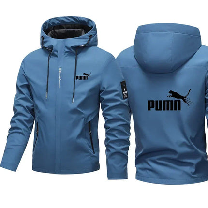 2026 Spring/Summer New Men's Casual Jacket, Outdoor Windproof and Waterproof Design, Hooded Long Sleeve Zipper Sports Jacket