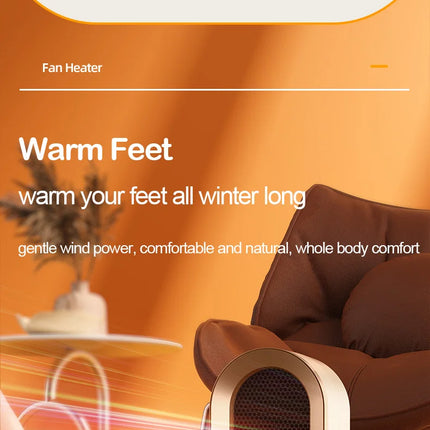 Portable Heater Electric Fan Heater Mini Radiator Desktop Warmer Machine For Winter PTC Ceramic Heating For Home Bedroom Office