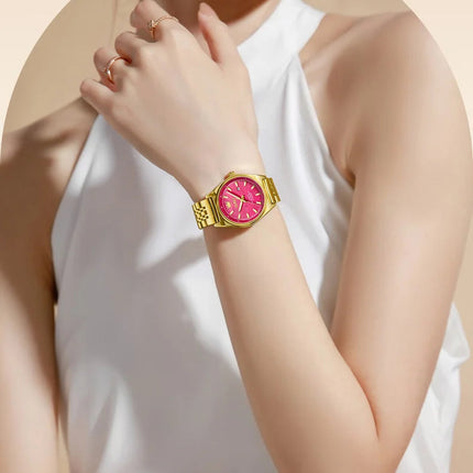 Orologio OLEVS 3703 da donna, elegante orologio al quarzo da donna, marca di alta gamma, impermeabile, luminoso, con calendario, orologio da polso di lusso per signora. platinumshop