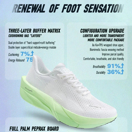 IRUNSVAN Surface 2000 Nylon Running Shoes for men Professional High Springback Training Women Outdoor Fitness Sport Shoes  ﻿ PlatiNum
