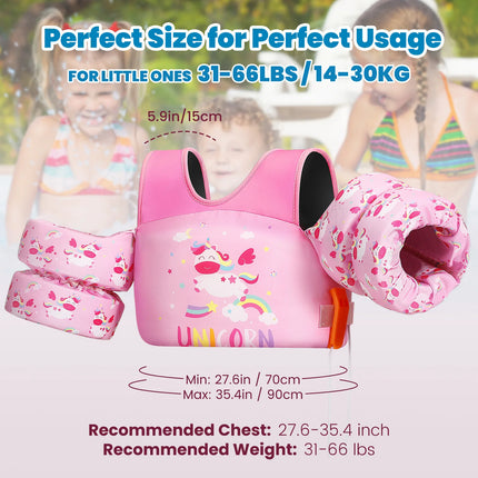 Children's Life Jacket Children's Swimming Arm Floating Whistle Life Vest Baby Swimsuit Safety Foam Pool Accessories for Kayak