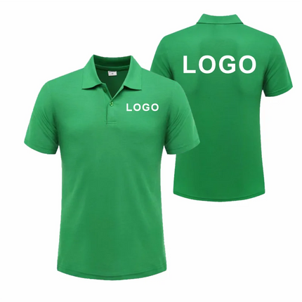 Breathable Polo with Custom Logo Casual Wear for Business Groups Short Sleeve Lapel Polo Work Clothes Embroidery Print
