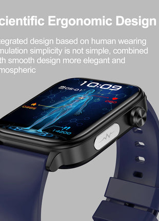 2025 Nuovo AI Diagnosi Lipidi nel sangue Acido urico Test di composizione corporea Smart Watch per uomo ECG + PPG Chiamata Bluetooth Salute Smartwatch platinumshop
