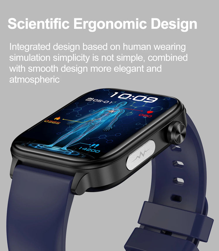 2025 Nuovo AI Diagnosi Lipidi nel sangue Acido urico Test di composizione corporea Smart Watch per uomo ECG + PPG Chiamata Bluetooth Salute Smartwatch platinumshop