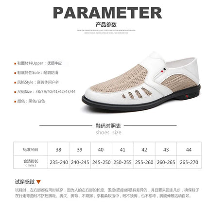 Scarpe basse formali estive maschili Scarpe casual traspiranti da uomo Scava fuori mocassini da uomo Mocassini fantastici Scarpe da esterno slip on fatte a mano