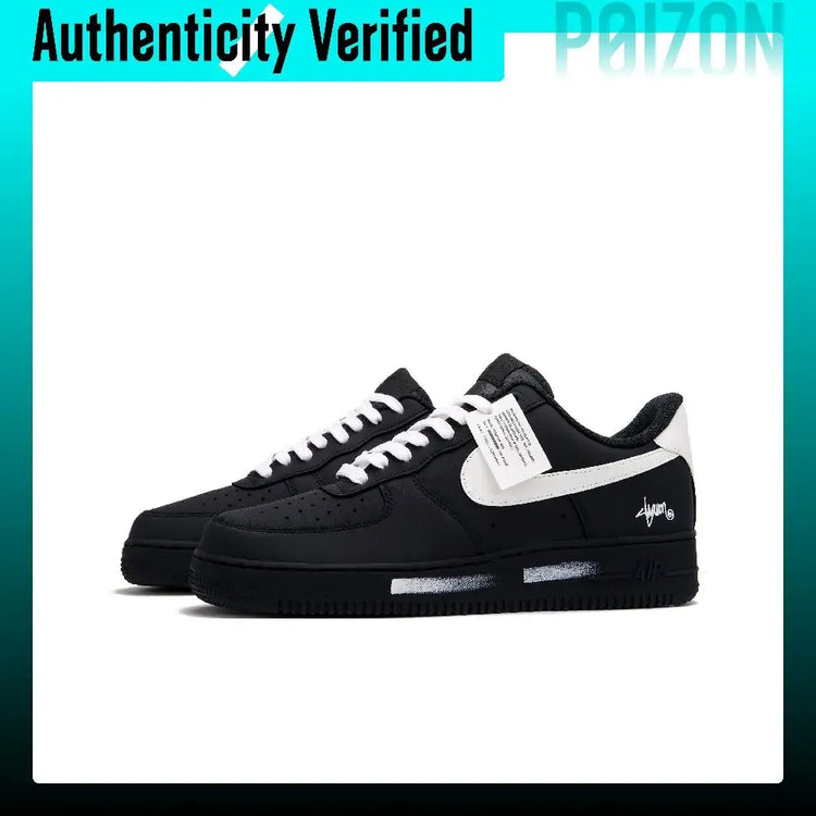 Nike Air Force 1 Oreo Low top Skateboard Shoes Unisex Black CW2288-001(Team1509-)