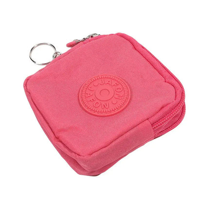 Mini Nylon Waterproof Coin Purses Key Bag Wallets Portable Square Small Card Holder Zipper Zero Wallets Card Bags Headphone Bags PlatiNum