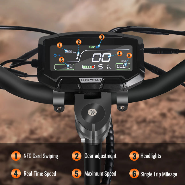 Monopattino Elettrico X10 6000W Doppio Motore Batteria 60V-38AH Velocità Massima 80km/h Autonomia Massima 80km Pieghevole Pneumatici da 11 Pollici Carico Massimo 400kg