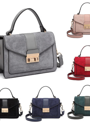 Elegante borsa da donna KONO in similpelle PVC, tracolla rimovibile, diverse modalità di trasporto, dimensioni compatte 22×8×15 cm, perfetta per tutti i giorni e per il lavoro.