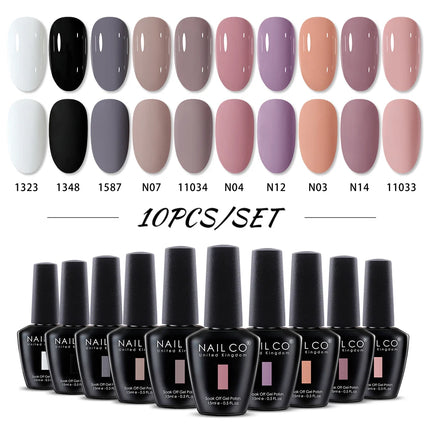 NAILCO 15ml Green Blue Series UV Nail Gel Polish Blue Colors UV&LED Gel Varnish Red Soak Off Semi Permanent LED Nail Gel Varnish