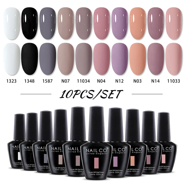 NAILCO 15ml Green Blue Series UV Nail Gel Polish Blue Colors UV&LED Gel Varnish Red Soak Off Semi Permanent LED Nail Gel Varnish
