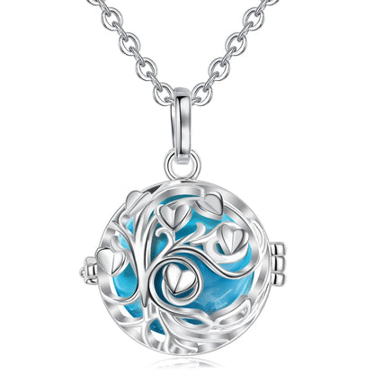 Eudora Gravidanza Bola Harmony Palla Ciondolo Albero della Vita Gabbia Fit Carillon Campana Collana con Sfera per Mamma Incinta Regalo con Scatola K411N20