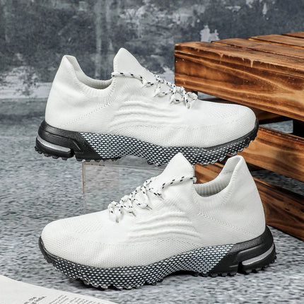 Breathable Socks Shoes Women Lightweight Knitted Casual Sneakers Non-slip Walking Footwear Outdoor Jogging Fitness Sports PlatiNum