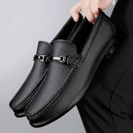 Mocassini in Vera Pelle per Uomo, Scarpe Casual Classiche per Lavoro e Pendolarismo, Slip-on Comodi per Passeggiate