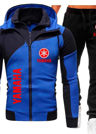 Yamaha men's autumn and winter fashion sports suit, including zipper sweater and sports pants, provides comfort and casual style PlatiNum