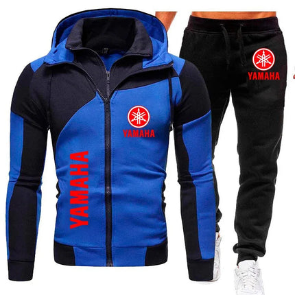 Yamaha men's autumn and winter fashion sports suit, including zipper sweater and sports pants, provides comfort and casual style PlatiNum