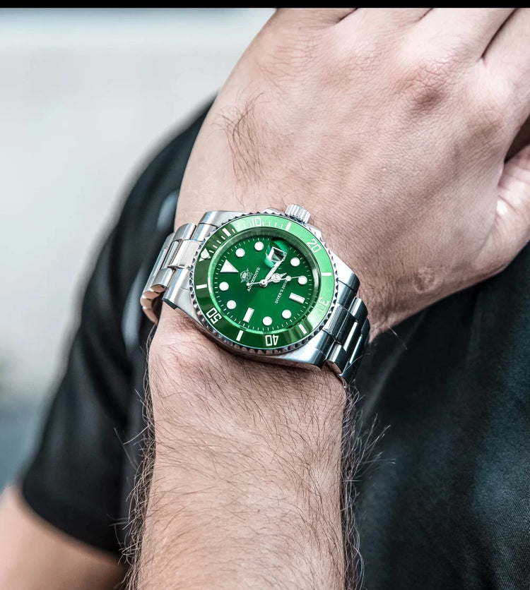ADDIESDIVE Quartz Watch for Men 316L Stainless Steel Super Luminous Ceramic Bezel 200m Waterproof Classic Diving Men‘s Watch