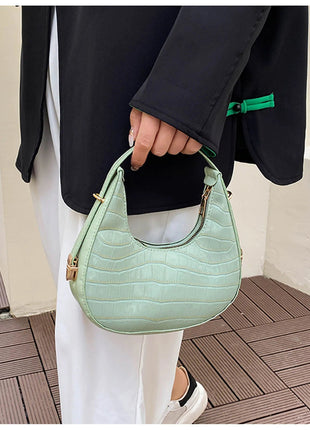 Fashion Stone Pattern Shoulder Bag Women'S Small Handle Underarm Bag Clutch Luxury Women'S Handbag Tote Bag Mini Dumpling Bag PlatiNum