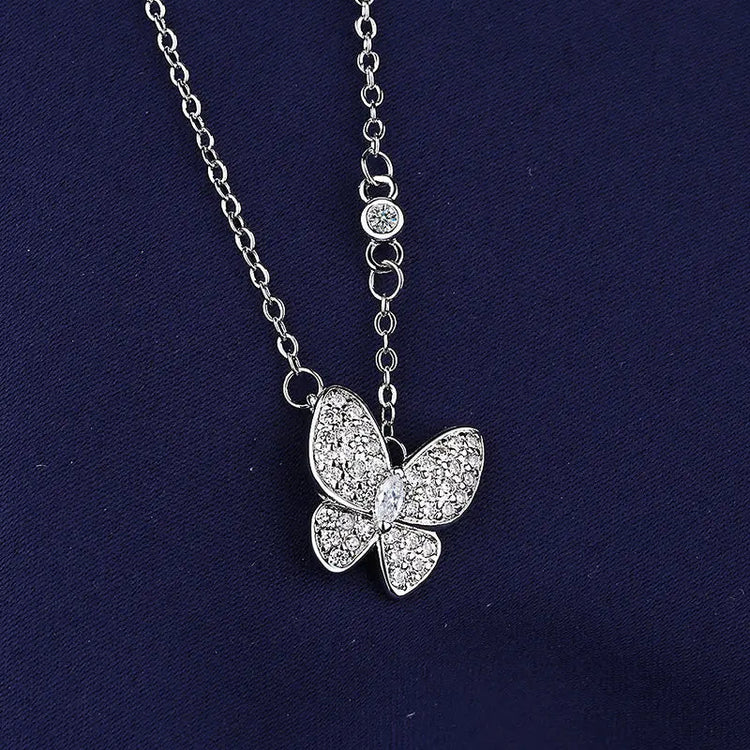 925 Sterling Silver Necklace For Women Round Pendent Sparkling Pave CZ Necklace Fashion Anniversary Birthday Jewelry Gifts N325 PlatiNum