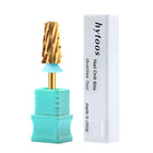 HYTOOS Titanium Safety Tapered Nail Drill Bits Smooth Top Barrel Carbide Bit Gel Removal Electric Drills Accessories Tool
