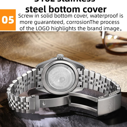 ADDIESDIVE Luxury GMT515-24H Men's Watch Diver 200m Bubble Mirror Glass BGW9 Super Luminous Stainless Steel Men's Analog Watches